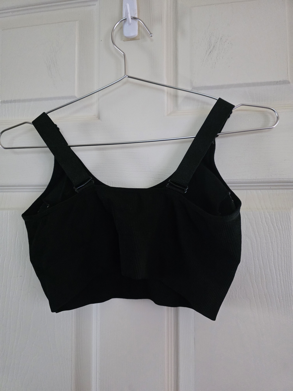 Puma Black Ribbed Crop Tank - Women